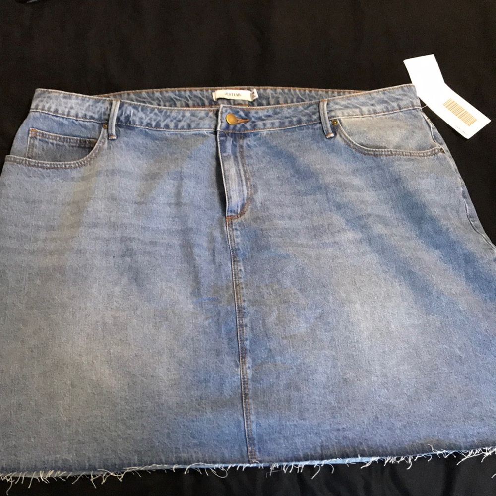 Plus Size Denim Skirt